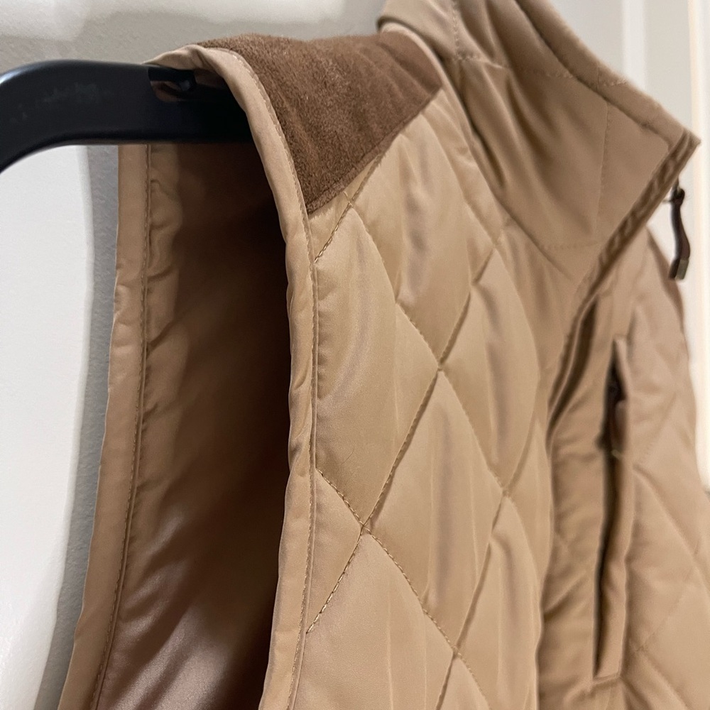 Ralph Lauren Quilted Puffer Vest Khaki Color Size PM/M - Picture 4 of 9
